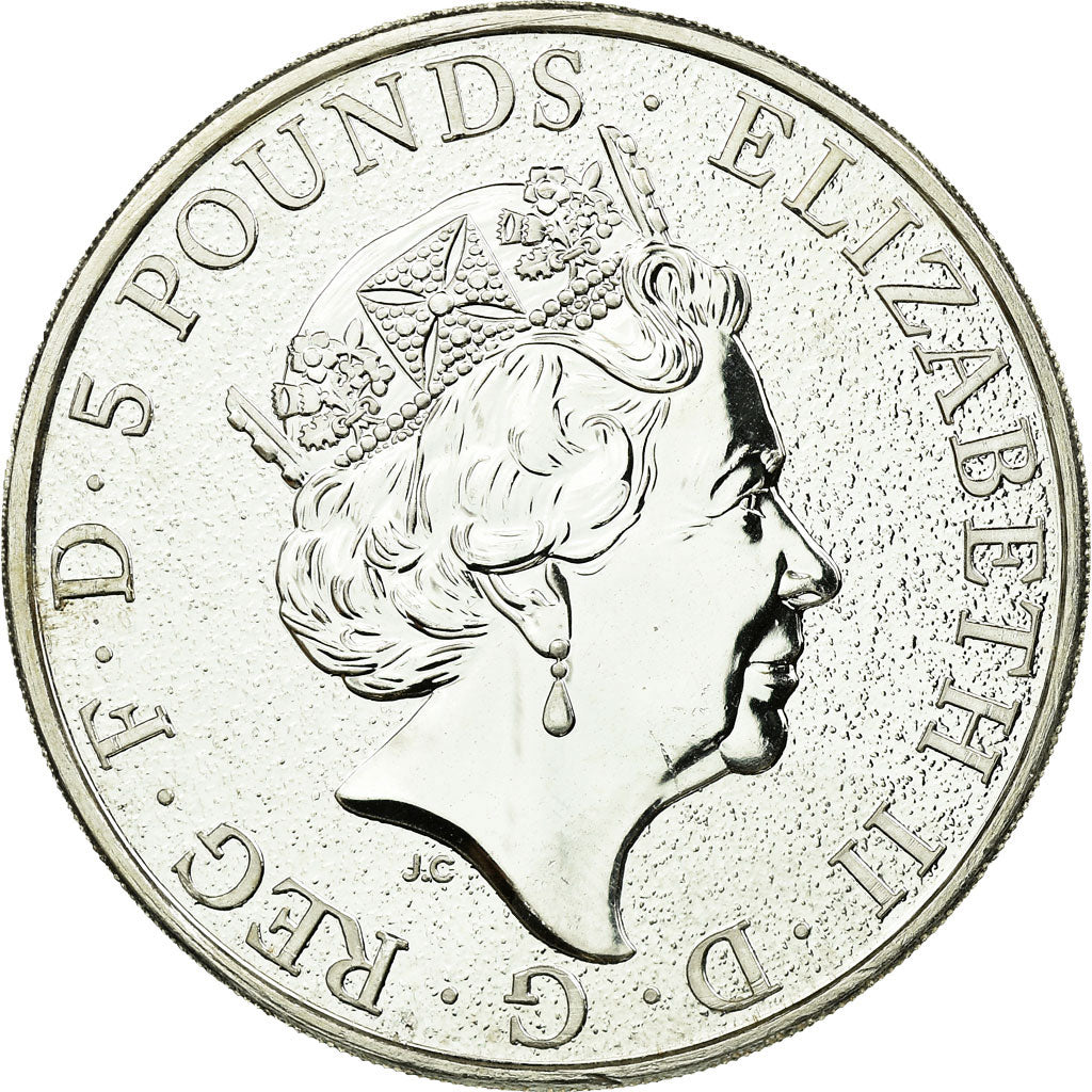 Coin, Great Britain, Elizabeth II, Griffin, 5 Pounds - 2 Oz, 2017, MS(65-70)