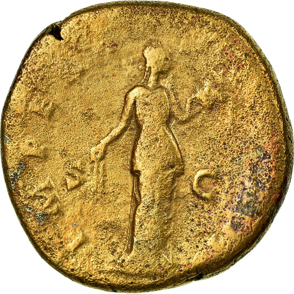 Coin, Antoninus Pius, Sestertius, 143-144, Rome, VF(20-25), Bronze, RIC:716a