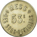 Moneda, Francia, 53ème RI, Mess des Sous-Officiers, Perpignan, 1 Franc, MBC
