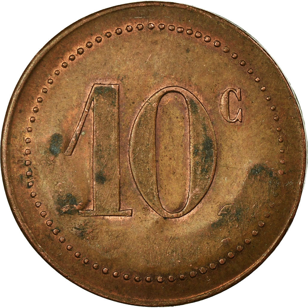 Coin, France, Nouvelles Galeries, Bordeaux, 10 Centimes, AU(50-53), Copper