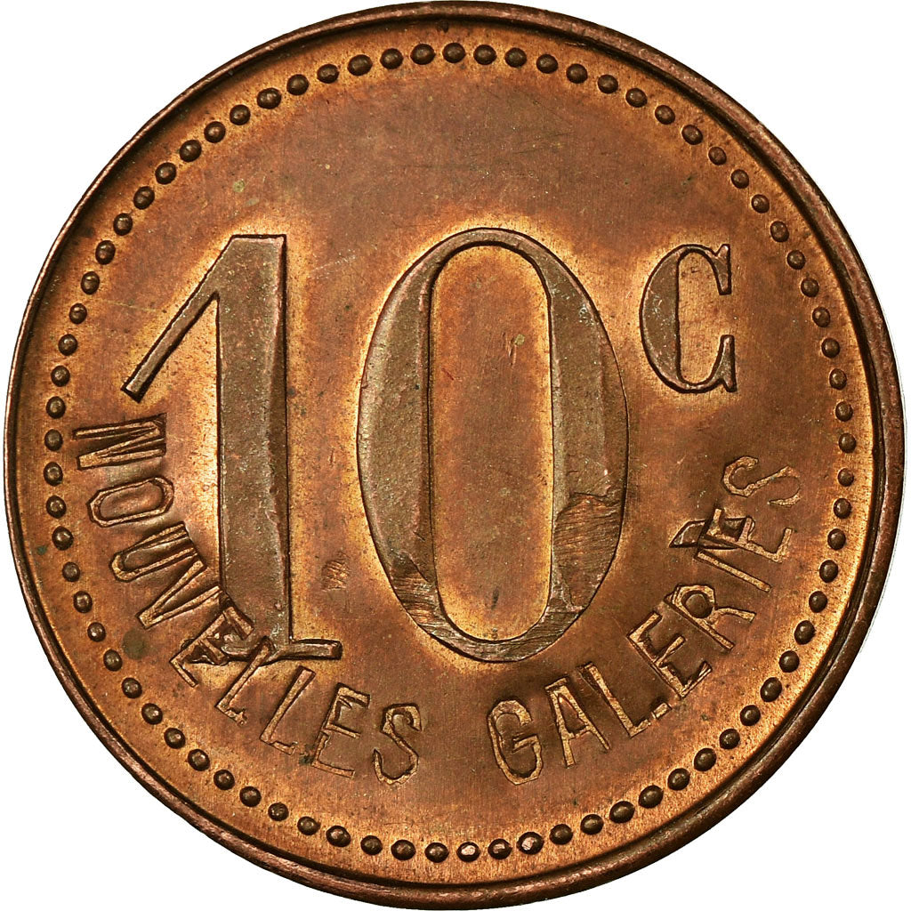 Coin, France, Nouvelles Galeries, Bordeaux, 10 Centimes, AU(55-58), Copper