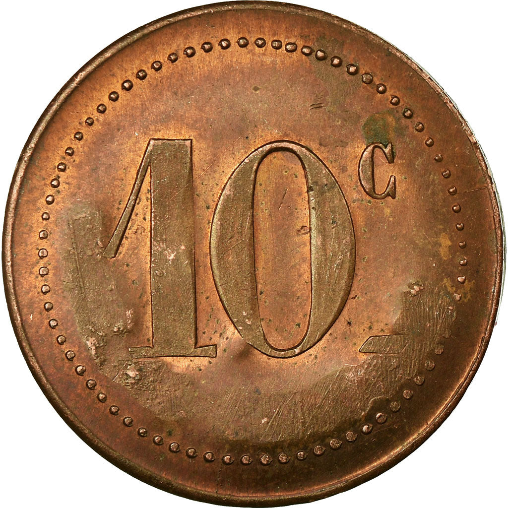 Coin, France, Nouvelles Galeries, Bordeaux, 10 Centimes, AU(55-58), Copper