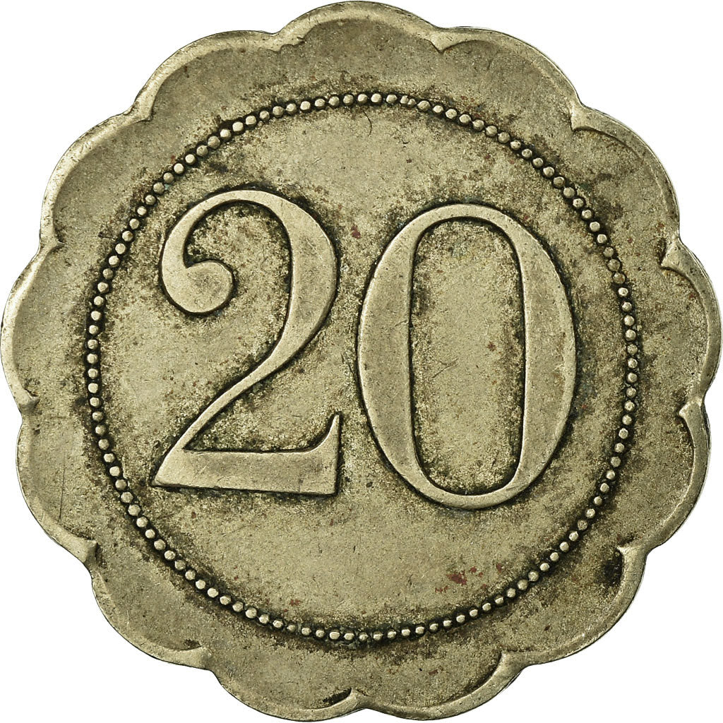 Monnaie, France, Maison CHAPTAL Frères, Montpellier, 20 Centimes, TTB
