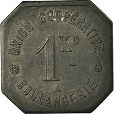 Coin, France, Union Coopérative, Boulangerie, Amiens, 1 Kilo, AU(50-53), Zinc