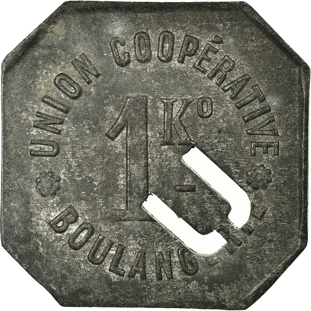 Moneta, Francia, Union Coopérative, Boulangerie, Amiens, 1 Kilo, BB+, Zinco