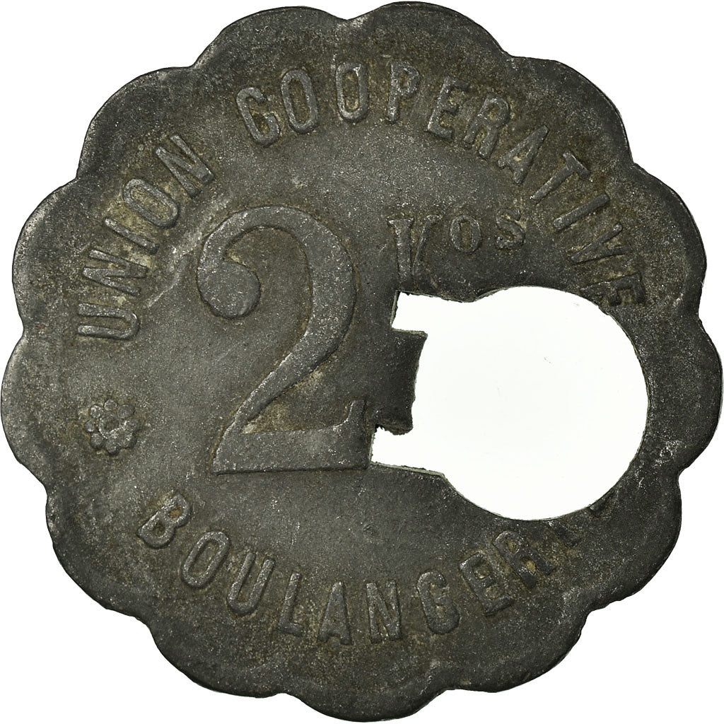 Münze, Frankreich, Union Coopérative, Boulangerie, Amiens, 2 Kilos, SS, Zinc
