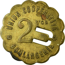 Monnaie, France, Union Coopérative, Boulangerie, Amiens, 2 Kilos, TTB, Laiton