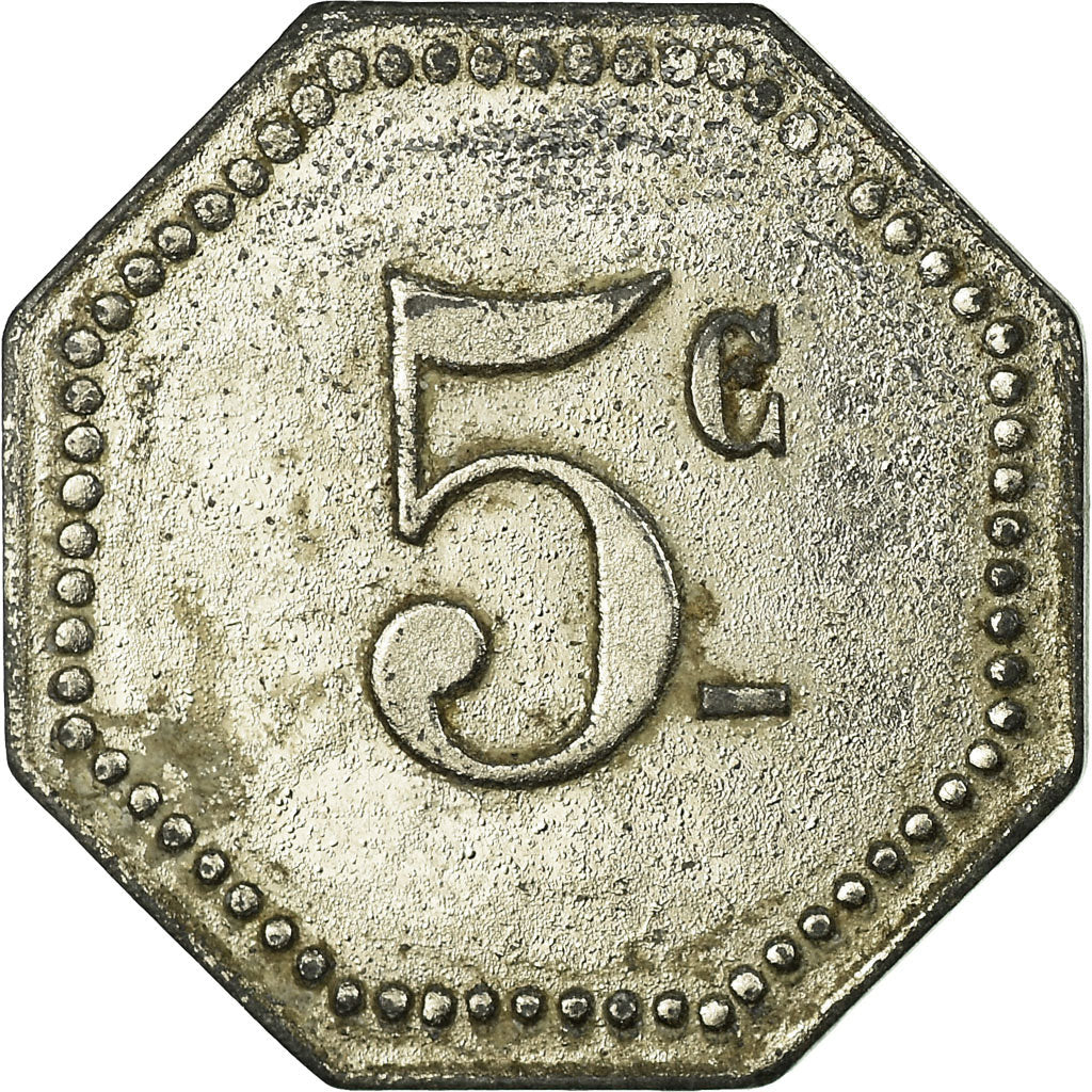 Monnaie, France, Arçonnerie française, Saint-Sulpice, 5 Centimes, TTB+, Zinc
