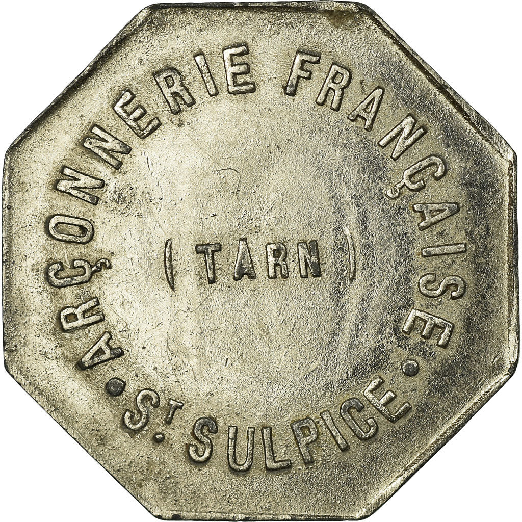 Monnaie, France, Arçonnerie française, Saint-Sulpice, 10 Centimes, TTB+, Zinc