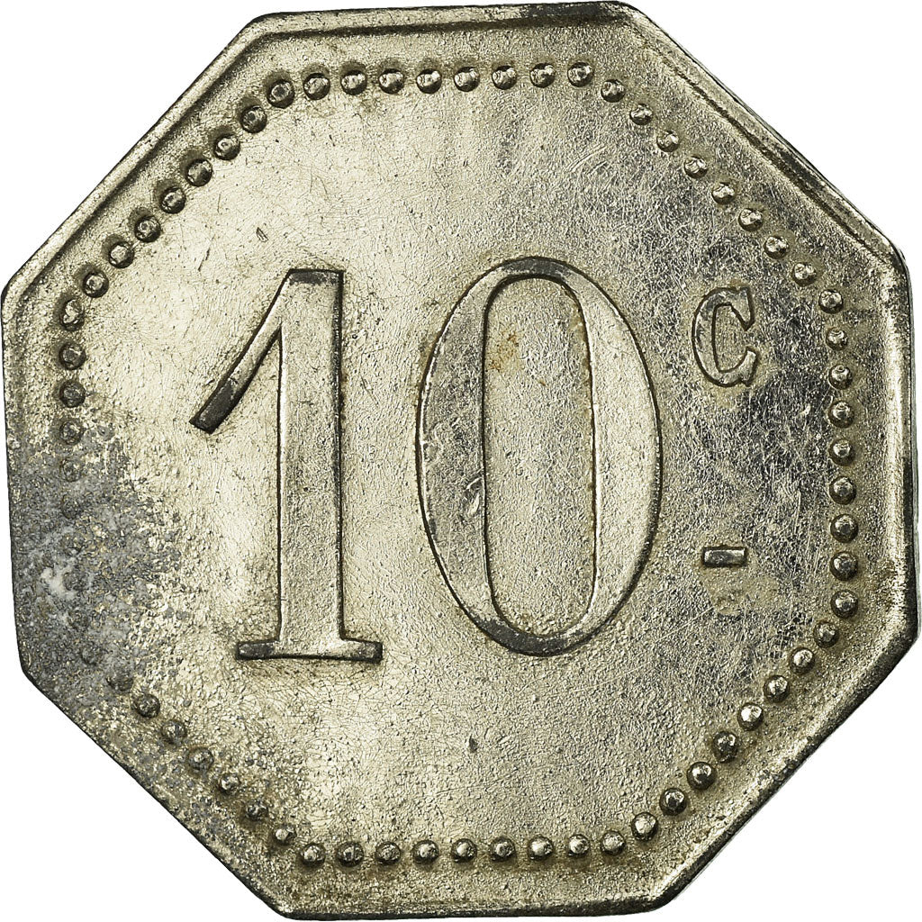 Monnaie, France, Arçonnerie française, Saint-Sulpice, 10 Centimes, TTB+, Zinc