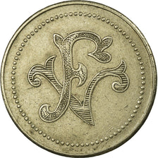 Coin, France, Villa des Fleurs, Aix-les-Bains, Token, EF(40-45), Maillechort