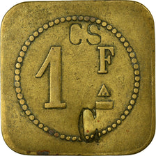 Coin, France, Café du Square (CS/C), Perpignan, 1 Franc, VF(20-25), Brass