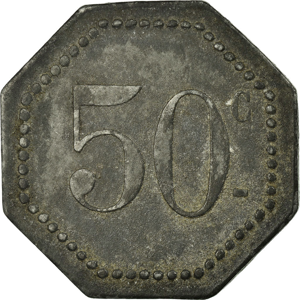 Moneta, Francia, Soc. Coop. de la Poudrerie, Angoulême, 50 Centimes, BB, Zinco