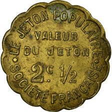Coin, France, Le Jeton Populaire, Société Française, Lyon, 50 Centimes