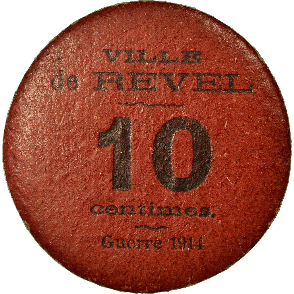 Moeda, França, Ville de Revel, Guerre 1914, Revel, 10 Centimes, AU(50-53)