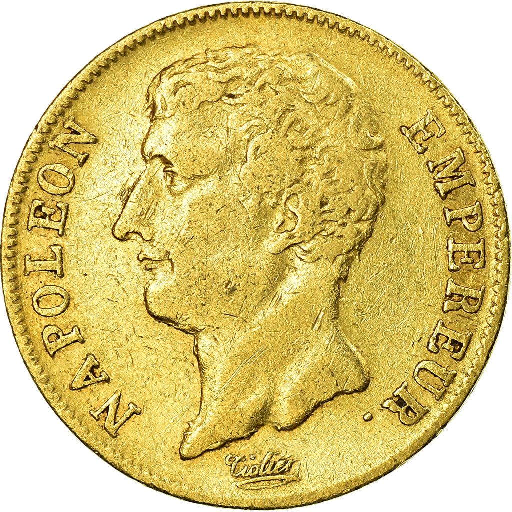 Moneda, Francia, Napoléon I, 20 Francs, An 12, Paris, BC+, Oro, KM:661