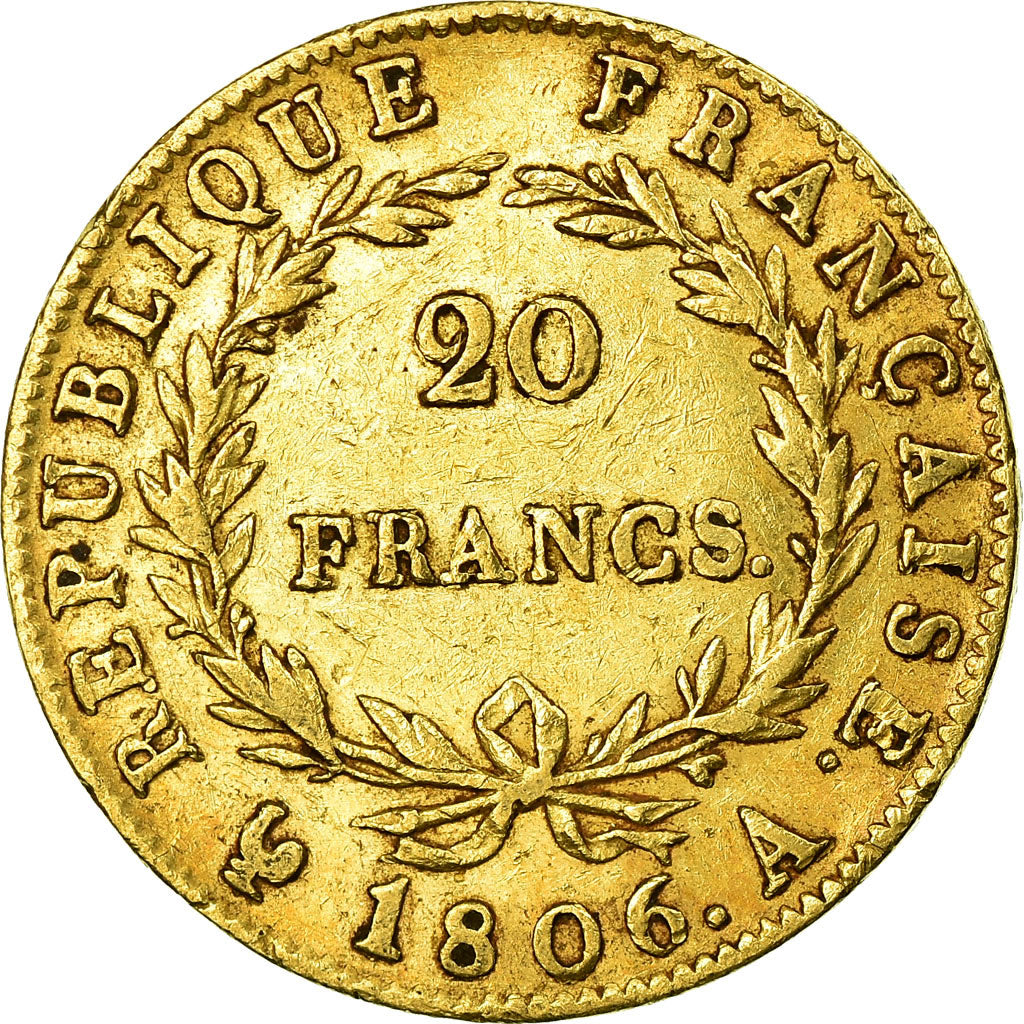 Munten, Frankrijk, Napoléon I, 20 Francs, 1806, Paris, ZF, Goud, KM:674.1