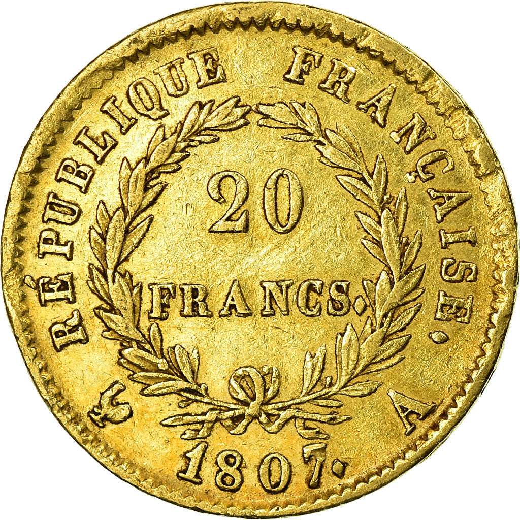 Moneta, Francja, Napoléon I, 20 Francs, 1807, Paris, EF(40-45), Złoto