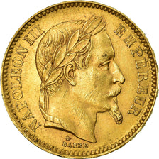 Moneta, Francja, Napoleon III, 20 Francs, 1863, Paris, AU(50-53), Złoto
