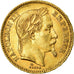 Moneta, Francja, Napoleon III, 20 Francs, 1865, Paris, AU(50-53), Złoto