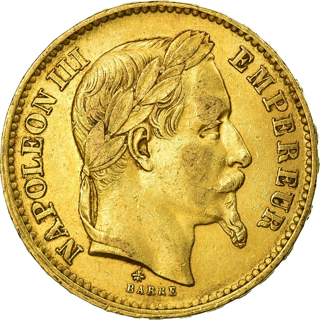 Monnaie, France, Napoleon III, 20 Francs, 1868, Paris, TTB, Or, Gadoury:1062