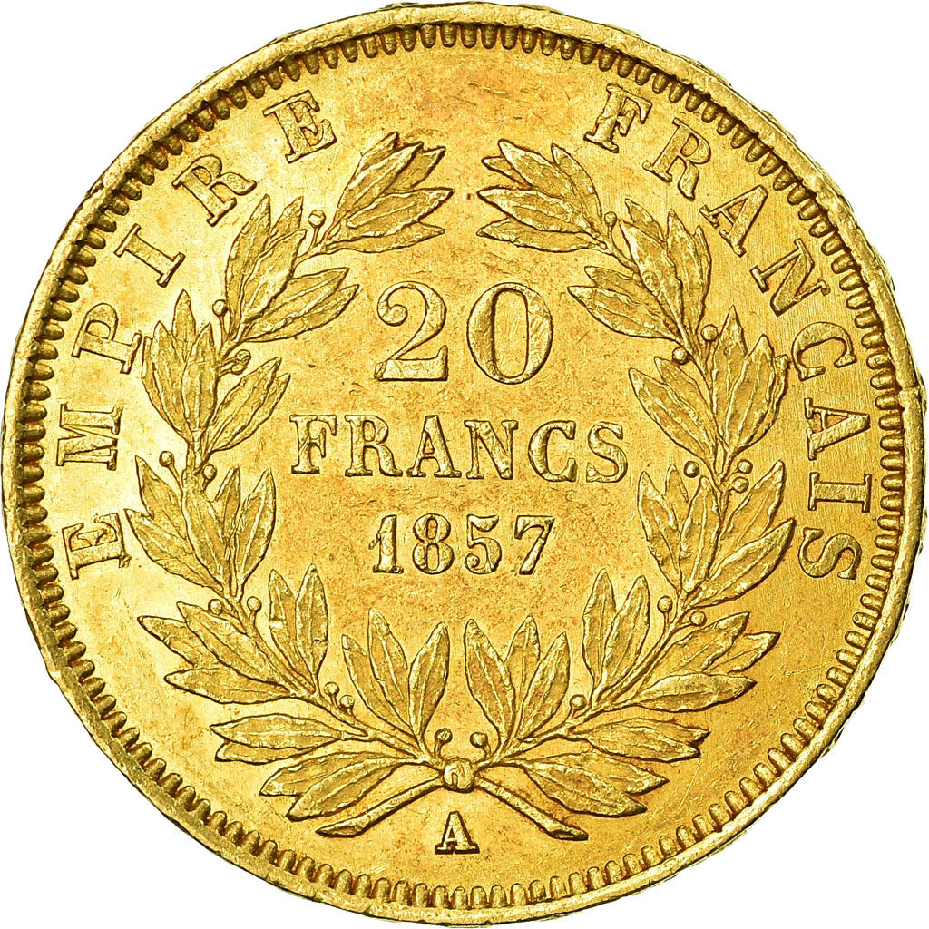 Monnaie, France, Napoleon III, 20 Francs, 1857, Paris, TTB+, Or, Gadoury:1061