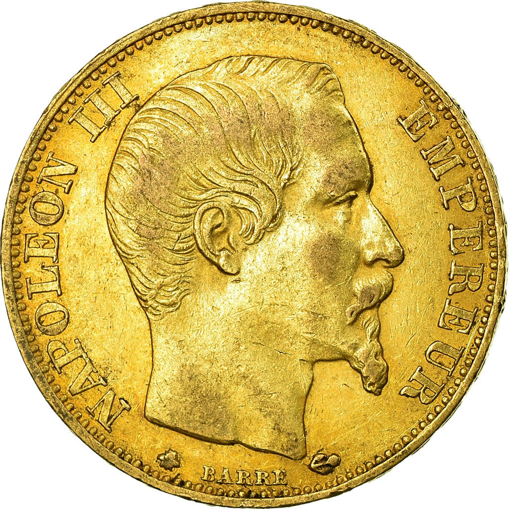 Munten, Frankrijk, Napoleon III, 20 Francs, 1859, Strasbourg, ZF+, Goud