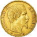 Moneta, Francia, Napoleon III, 20 Francs, 1860, Strasbourg, BB, Oro, KM:781.2