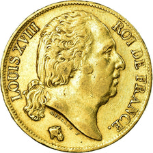 Munten, Frankrijk, Louis XVIII, 20 Francs, 1819, Lille, ZF, Goud, KM:712.9