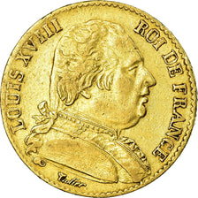 Coin, France, Louis XVIII, 20 Francs, 1815, Lille, EF(40-45), Gold, KM:706.6