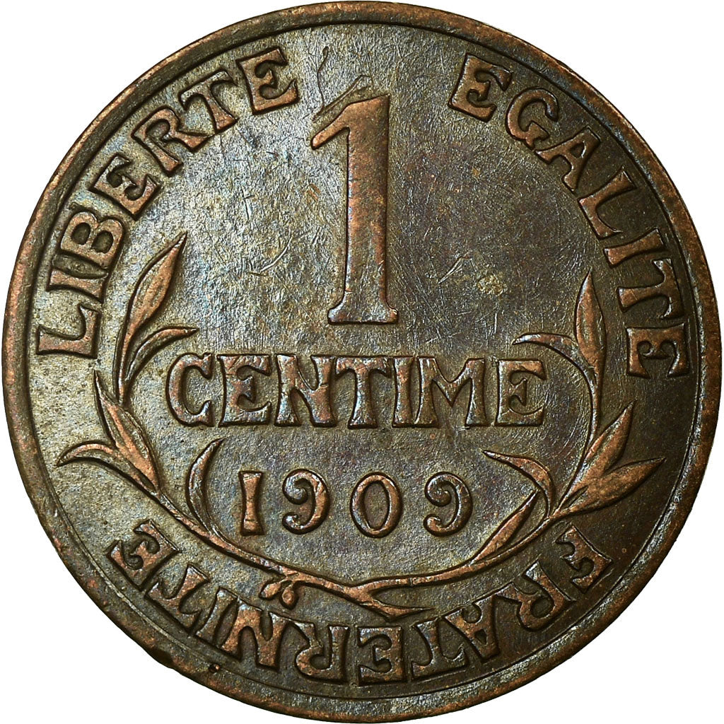 Monnaie, France, Dupuis, Centime, 1909, Paris, TB+, Bronze, Gadoury:90, KM:840
