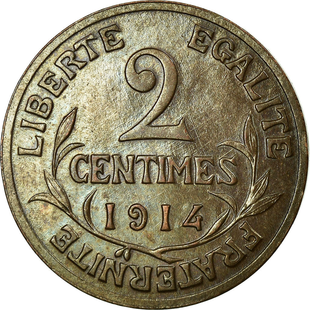 Coin, France, Dupuis, 2 Centimes, 1914, Paris, AU(55-58), Bronze, KM:841