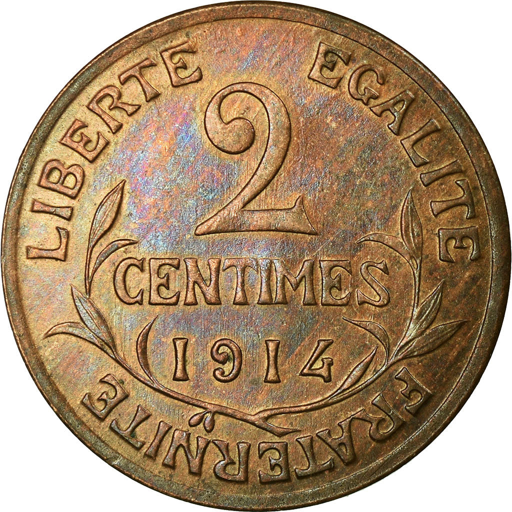 Coin, France, Dupuis, 2 Centimes, 1914, Paris, AU(55-58), Bronze, KM:841