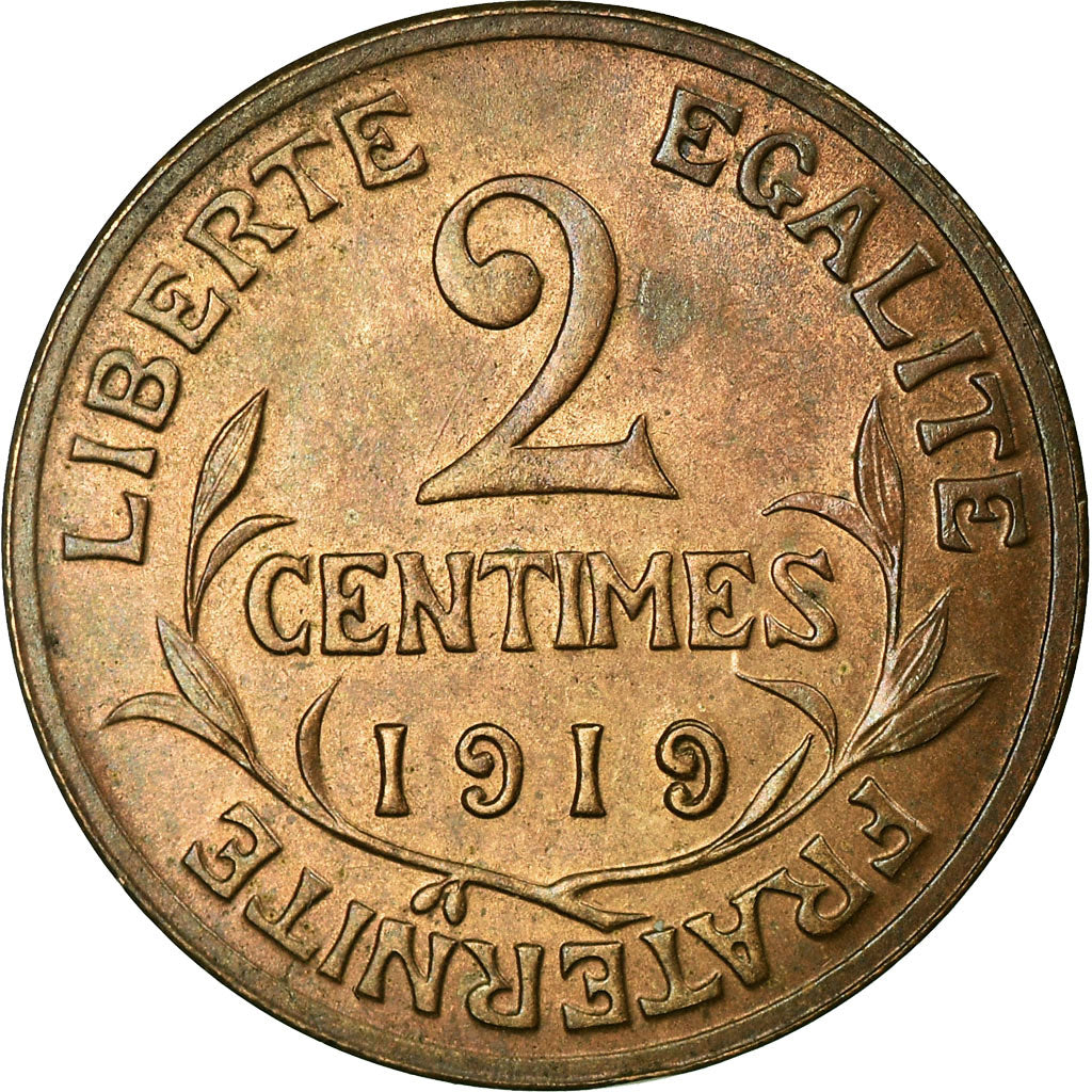 Coin, France, Dupuis, 2 Centimes, 1919, Paris, AU(55-58), Bronze, KM:841