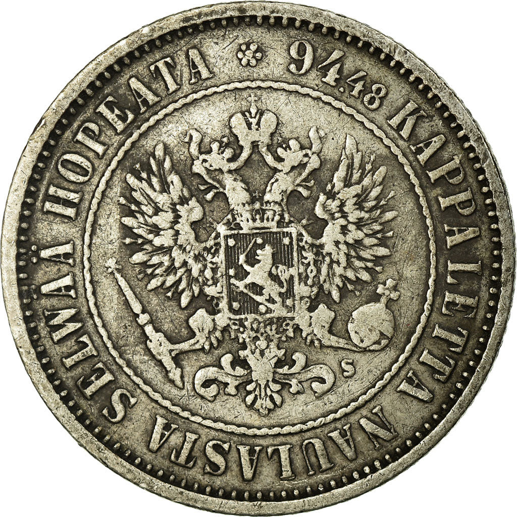 Coin, Finland, Nicholas II, Markka, 1874, EF(40-45), Silver, KM:3.2