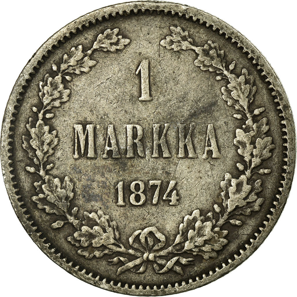 Coin, Finland, Nicholas II, Markka, 1874, EF(40-45), Silver, KM:3.2