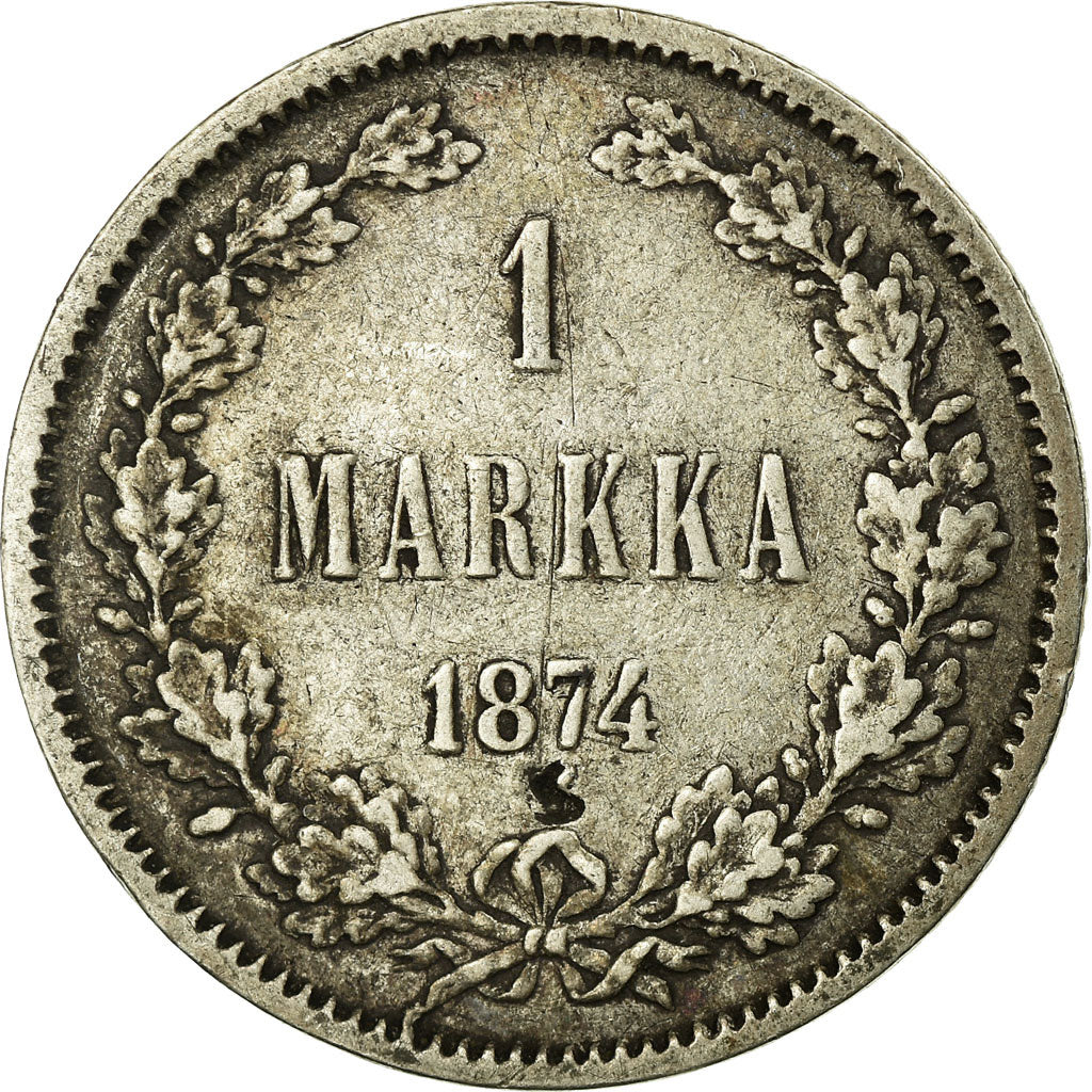 Coin, Finland, Nicholas II, Markka, 1874, EF(40-45), Silver, KM:3.2