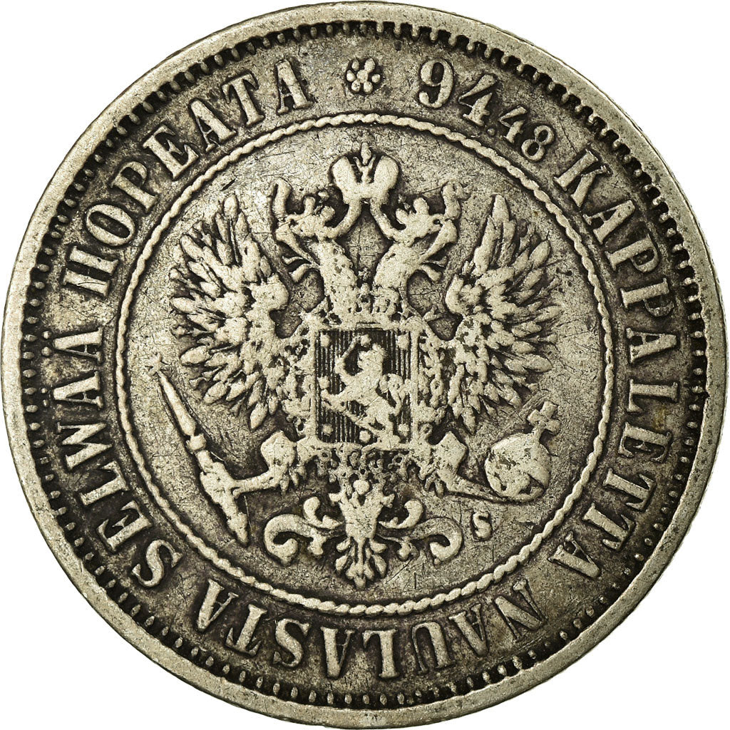 Coin, Finland, Nicholas II, Markka, 1874, EF(40-45), Silver, KM:3.2