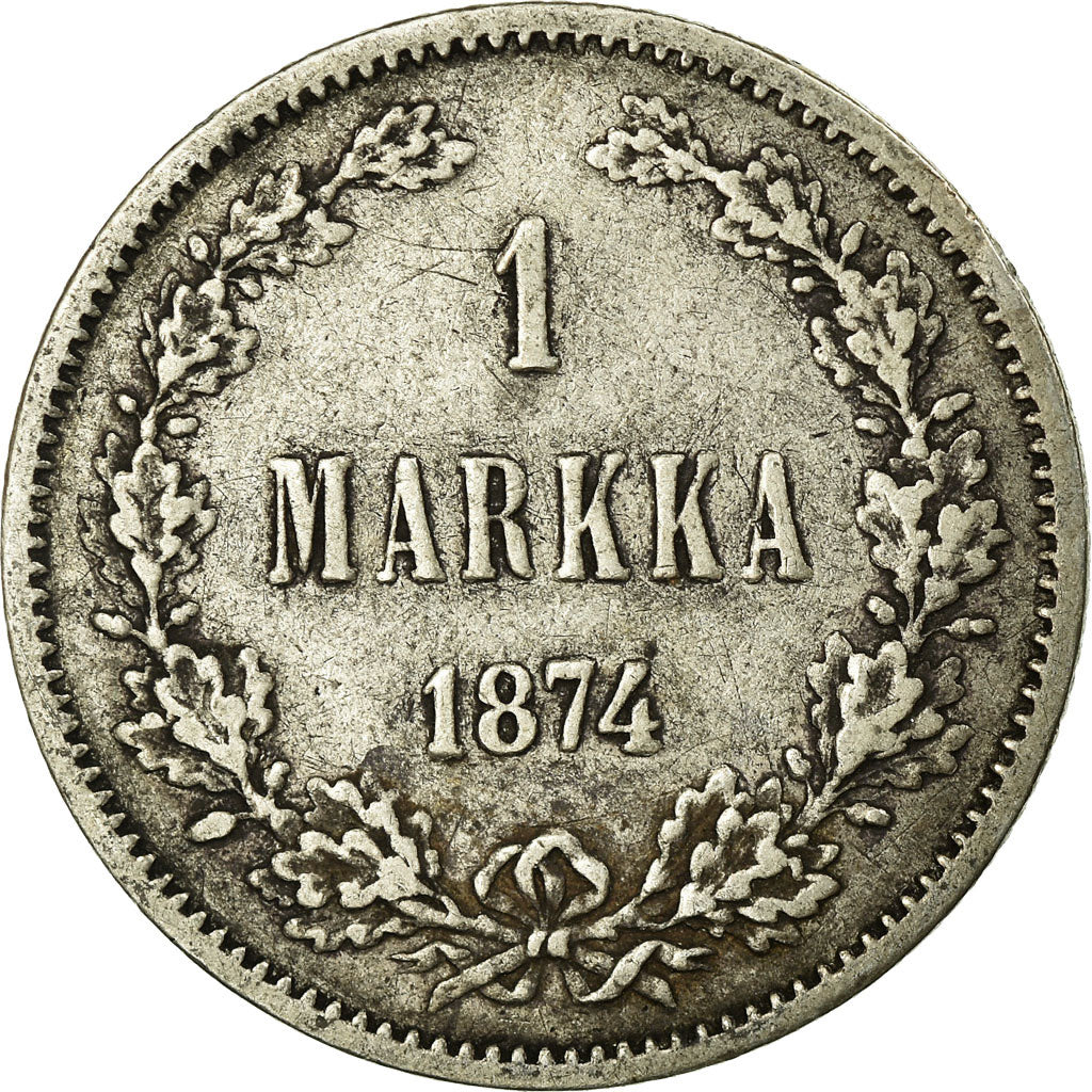 Coin, Finland, Nicholas II, Markka, 1874, EF(40-45), Silver, KM:3.2