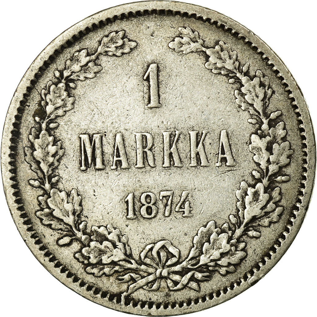 Coin, Finland, Nicholas II, Markka, 1874, EF(40-45), Silver, KM:3.2