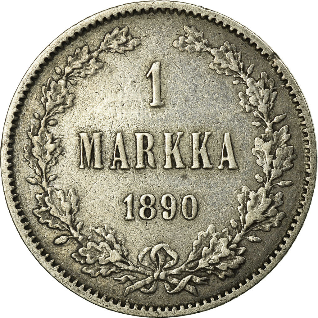 Coin, Finland, Nicholas II, Markka, 1890, EF(40-45), Silver, KM:3.2