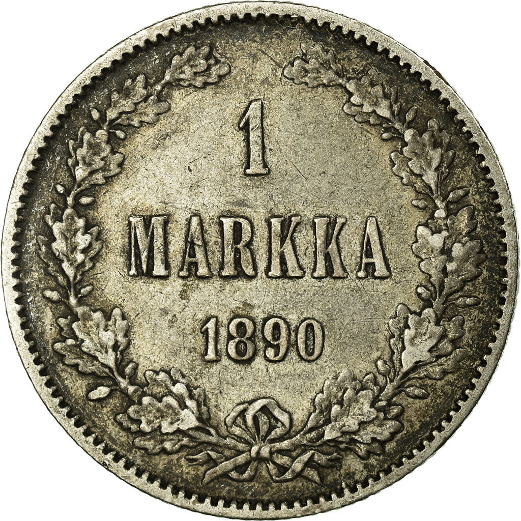 Coin, Finland, Nicholas II, Markka, 1890, EF(40-45), Silver, KM:3.2