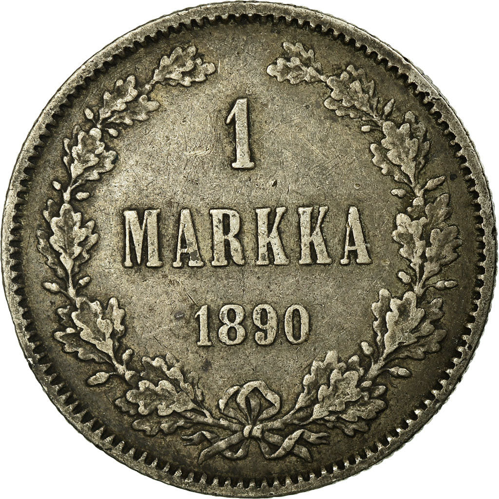 Coin, Finland, Nicholas II, Markka, 1890, EF(40-45), Silver, KM:3.2