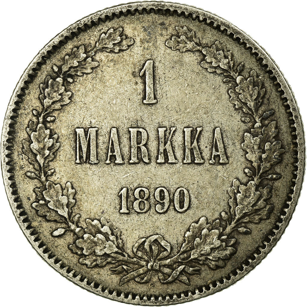 Coin, Finland, Nicholas II, Markka, 1890, EF(40-45), Silver, KM:3.2