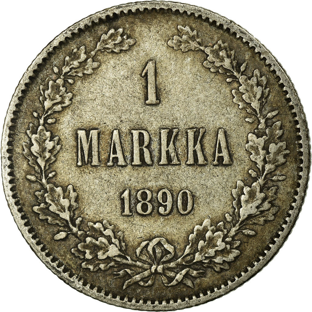 Coin, Finland, Nicholas II, Markka, 1890, EF(40-45), Silver, KM:3.2