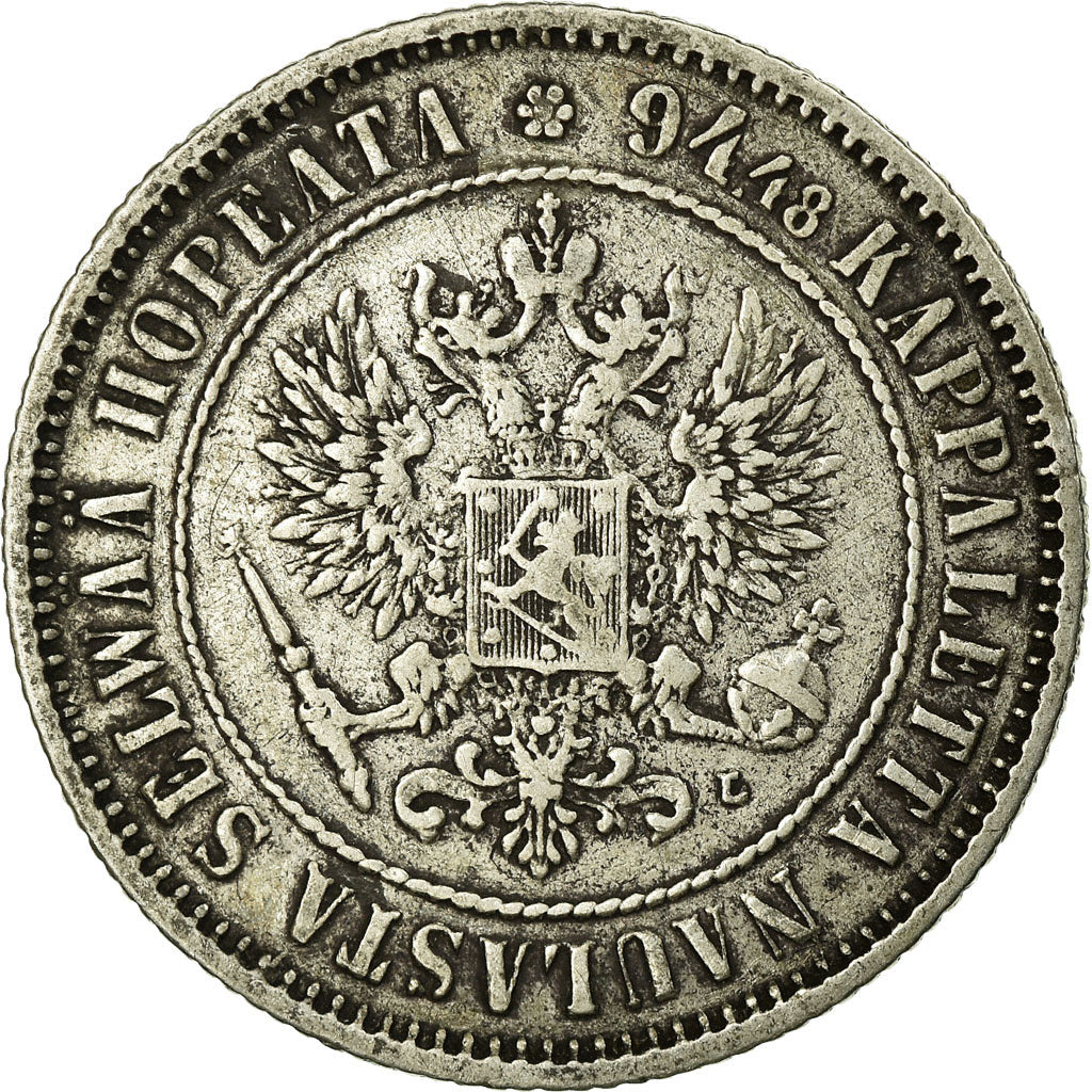 Coin, Finland, Nicholas II, Markka, 1892, EF(40-45), Silver, KM:3.2