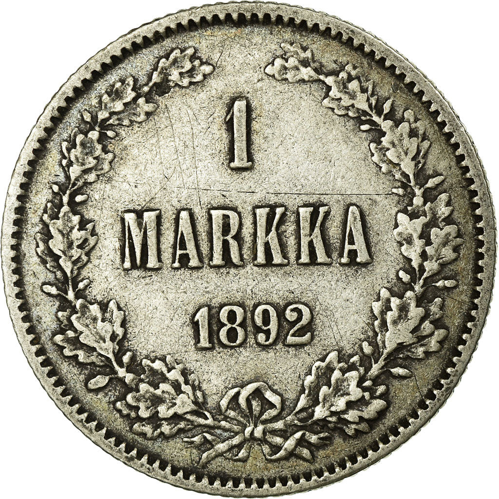 Coin, Finland, Nicholas II, Markka, 1892, EF(40-45), Silver, KM:3.2
