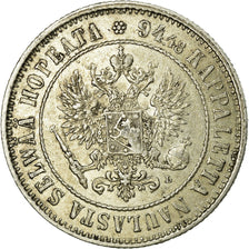 Coin, Finland, Nicholas II, Markka, 1907, EF(40-45), Silver, KM:3.2