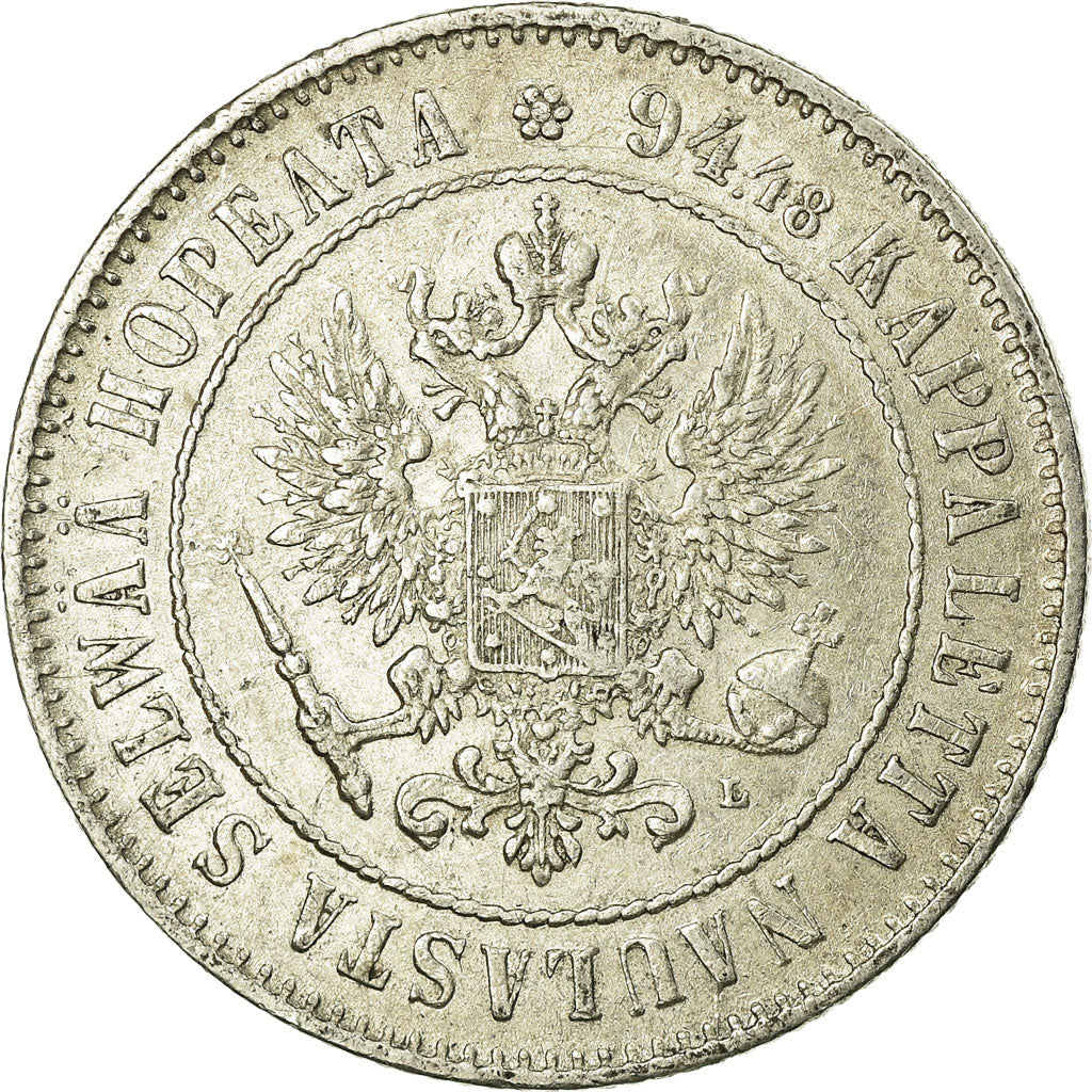 Coin, Finland, Nicholas II, Markka, 1907, EF(40-45), Silver, KM:3.2