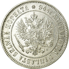 Coin, Finland, Nicholas II, Markka, 1907, AU(50-53), Silver, KM:3.2